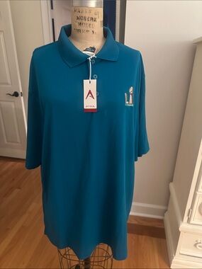 Antigua Teal Men's Pique Polo